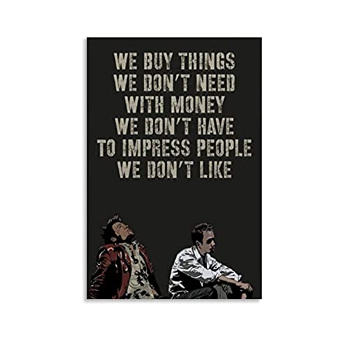 CUQ Fight Club 1 Posterdrucke auf Leinwand, Heim-Wanddekoration, Bilderdruck, modernes Familien-Schlafzimmer, Dekor-Poster, 40x60 cm CUQ Fight Club 1 Posterdrucke auf Leinwand, Heim-Wanddekoration, Bilderdruck, modernes Familien-Schlafzimmer, Dekor-Poster, 40x60 cm von CUQ