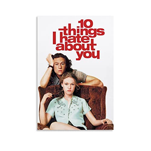 Filmposter "10 Things I Hate About You", Posterdrucke auf Leinwand, Wanddekoration, Bilderdruck, modernes Familien-Schlafzimmer, Dekor-Poster, 20 x 30 cm von CUQ