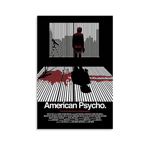 Filmposter "American Psycho Horror", Heimdekoration, Wanddekoration, Geschenk, Leinwand, Wandkunst, Schlafzimmer, 60 x 90 cm von CUQ