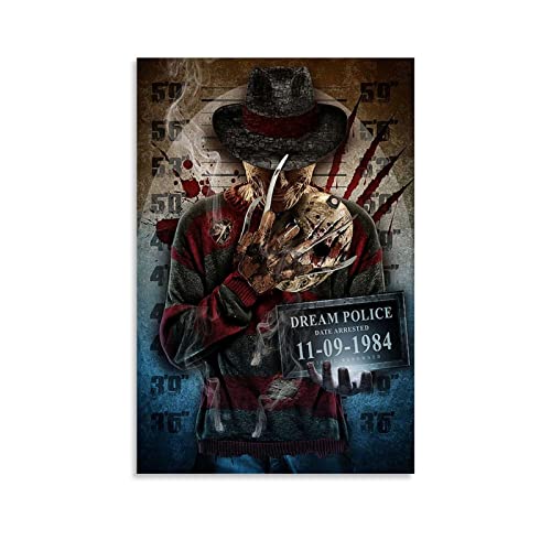 Filmposter "Nightmare on Elm Street", Freddy Krueger, Poster auf Leinwand, Heim-Wanddekoration, Bilderdruck, modernes Familien-Schlafzimmer, Dekor-Poster, 20 x 30 cm von CUQ