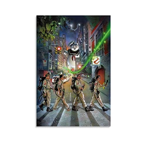 Ghostbusters Poster, Filmposter mit Cartoon-Motiv, Kunst, Raumdekoration, Wanddekoration, Geschenk, Leinwand, Wandkunst, Schlafzimmer, 40 x 60 cm von CUQ