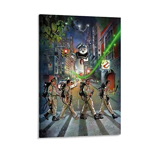 Ghostbusters Poster Filmposter Cartoon Kunst Zimmer Ästhetik Poster Home Decor Wanddeko Geschenk Leinwand Wandkunst Schlafzimmer Gemälde 60 x 90 cm von CUQ