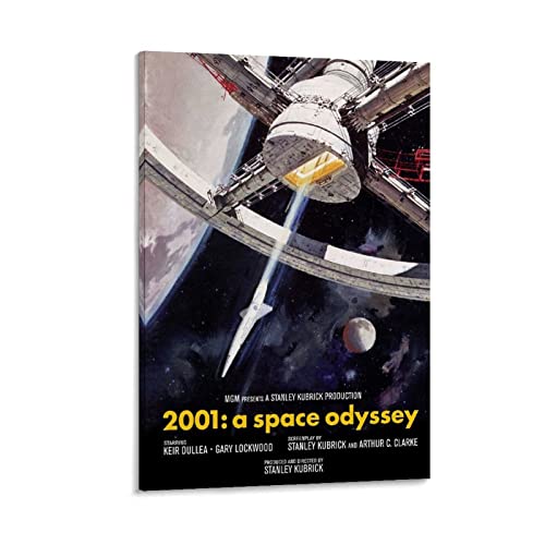 Klassisches Filmposter 2001 A Space Odyssey Poster, Heimdekoration, Wanddekoration, Geschenk, Leinwand, Wandkunst, Schlafzimmer, 30 x 45 cm von CUQ