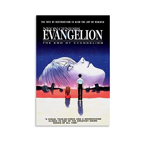 CUQ Neon Genesis Evangelion The End of Evangelion Anime Poster Home Decor Wall Decoration Gift Canvas Wall Art Bedroom Painting 20x30inch(50x75cm), Unframe-style von CUQ