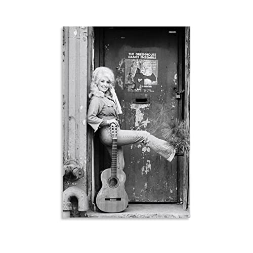 CUQ Singer Dolly Parton Musik Vintage Poster Drucke auf Leinwand Home Wanddekoration Bild Druck Modern Family Schlafzimmer Dekor Poster 20 x 30 cm von CUQ