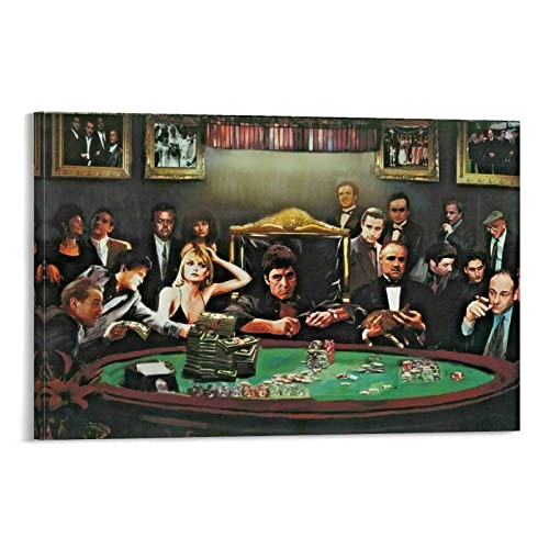 Scarface Goodfellas Filmposter "Pate Sopranos", Heimdekoration, Wanddekoration, Geschenk, Leinwand, Wandkunst, Schlafzimmer, Gemälde, 20 x 30 cm von CUQ