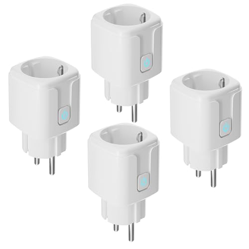 WLAM Smart Steckdose Alexa Steckdose mit Strommessung, Kompatibel mit Alexa & Google Home, Smart Life App Steuerung, 16A 2,4GHz WiFi Steckdose (4pcs) von CUQI