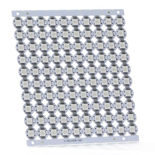 WS2812B RGB-IC LED Panel, 10x10 100 LEDs Matrix 5050 SMD Individuell Adressierbar LED Panel für Raspberry Pi, Arduino, DIY Projekte von CUQI