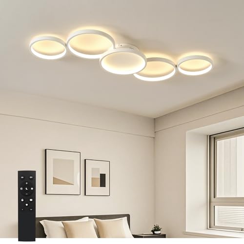 CURBEL LED Deckenleuchte Dimmbar mit Fernbedienung - Modernes Design Deckenlampe, 50W 6000LM, 3000K-6500K Farbtemperatur, ideal für Wohnzimmer & Schlafzimmer von CURBEL