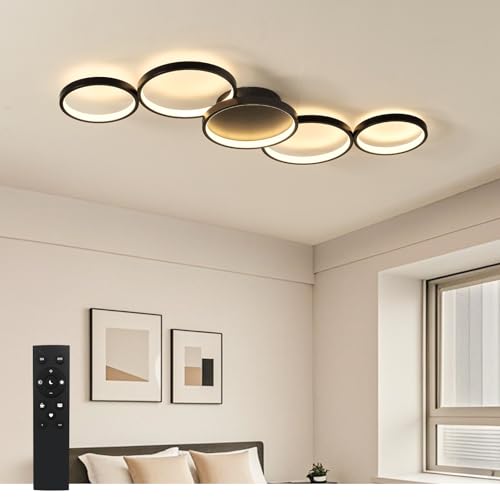 CURBEL LED Deckenleuchte Dimmbar mit Fernbedienung - Modernes Design Deckenlampe, 50W 6000LM, 3000K-6500K Farbtemperatur, ideal für Wohnzimmer & Schlafzimmer von CURBEL