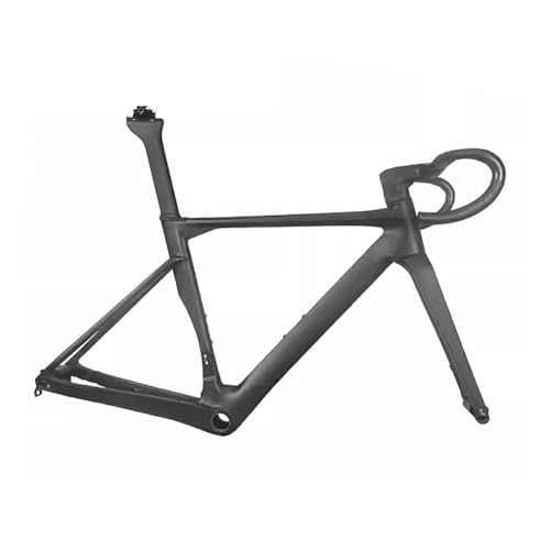700C 48/51/54/56cm Carbon Disc Rennrad Rahmenset Carbon Disc Rennrad Rahmenset Scheibenbremse Fahrradrahmen Interne Verlegung Rahmen Leichtgewicht((handlebar40x10cm),56cm) von CURBX