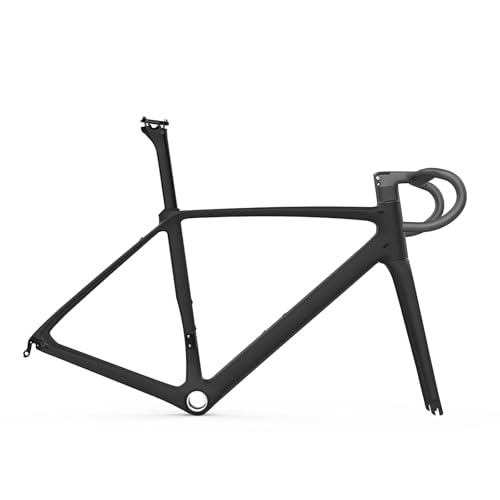 700C 48/51/54/56cm Carbon Rennrad-Rahmensatz Rennrad Rahmen Leichter Rahmen Steckachse Interne Verlegung Steckachse Rahme(Black 1,48cm) von CURBX