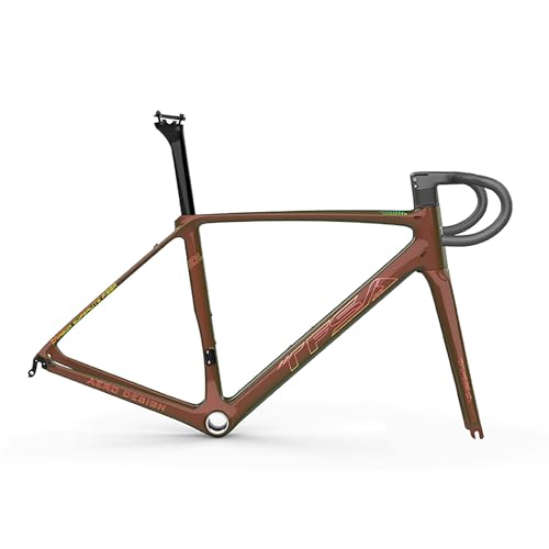 700C 48/51/54/56cm Carbon Rennrad-Rahmensatz Rennrad Rahmen Leichter Rahmen Steckachse Interne Verlegung Steckachse Rahme(Red,51cm) von CURBX