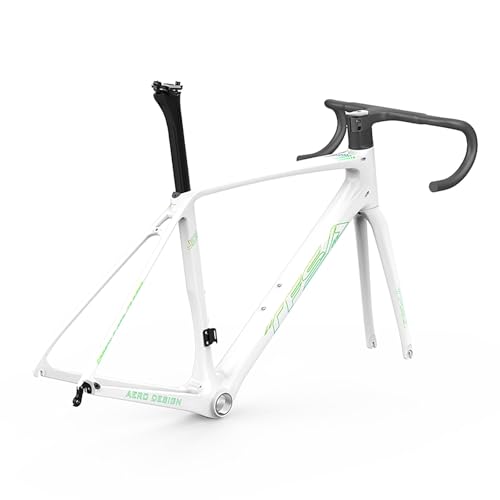 700C 48/51/54/56cm Carbon Rennrad-Rahmensatz Rennrad Rahmen Leichter Rahmen Steckachse Interne Verlegung Steckachse Rahme(White 2,56cm) von CURBX