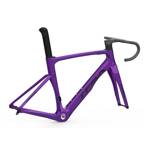 700C 49/52/54/56cm Rennrad Carbon-Rahmensatz Carbon Scheibenbremse Rahmen Fahrrad Rahmen Vorne 12x100mm Hinten 12x142mm Interne Verlegung(Purple,56cm) von CURBX