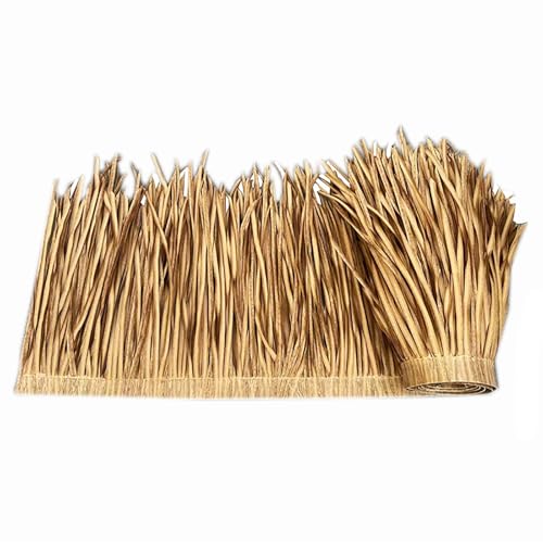 CURBX Strohdach-Matte, Strohfliesen Künstliches, Künstliche Palme Stroh, Dachmatte Aus Schilfgras, Langlebig Seegrasdach, Einfach Zu Verwenden, DIY Für Garten Terrasse Hütte Bar(0.5x3m) von CURBX