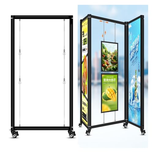 Freistehender Präsentationsständer Für Kunstausstellungen, Freistehender Posterhalter, Foto-Präsentation, Zusammenklappbarer Präsentationsständer(1pc,100x200(39.4x78.7in)) von CURBX