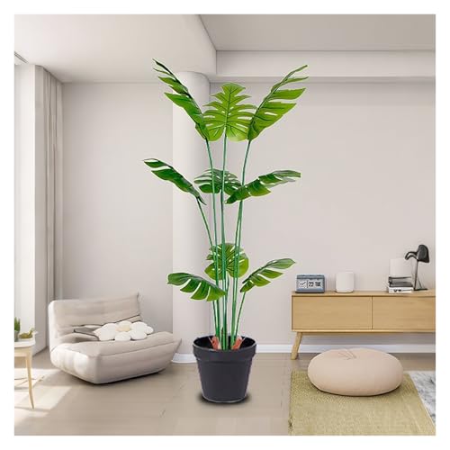 Monstera Kunstpflanze Im Topf Zweige, Monstera Künstliche Pflanzen, Künstliche Pflanze Große, Kunstpflanzen Groß Für Den Innen Und Außenbereich(90cm/3ft) von CURBX