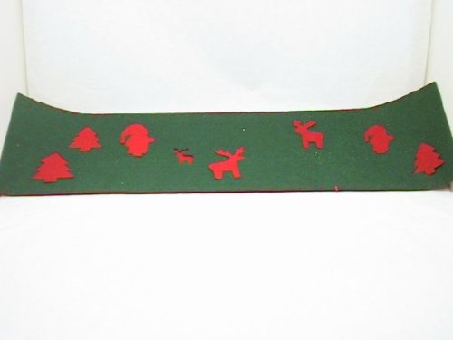 Bellaflor Tischläufer aus Filz 2 Stück grün-rot 20 x 80cm Tischband von CURV BAR