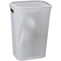 231008 - Infinity Wäschekorb, 59 l, mit Griffen, Farbe grau und gepunktet - Curver von CURVER