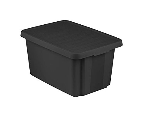 CURVER Aufbewahrungsbehälter mit Deckel Box Ordnungbox Aufbewahrunsbox 45L schwarz von Curver