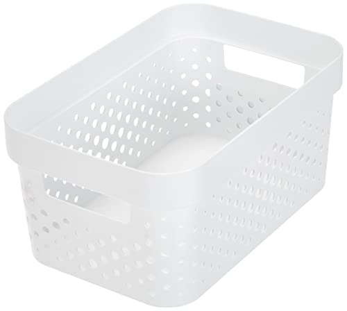 Curver Infinity-Behälter, 4,5 l, weiß, 26 x 17,5 x 12,3 cm, recycelter Kunststoff von Curver