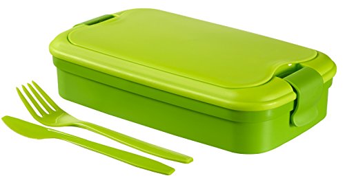 CURVER Besteck Lunchbox, Plastik, grün, 23.5 x 13.5 x 6.3 cm von Curver