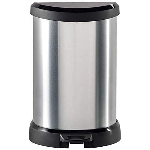 CURVER Deco Bin METALLIC'S 20 L, schwarz/silber metallic, 30,3 x 26,8 x 44,8 cm von Curver