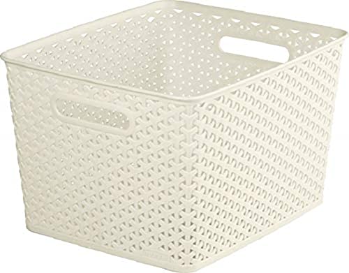 Curver Juliet Dekorativer Korb, Creme, 35 x 22 x 30 cm, 4 von Curver