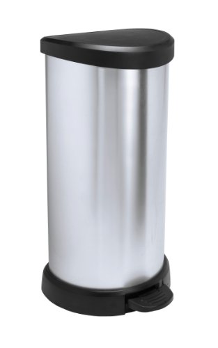 Curver 02150 "Metallic's" Abfallbehälter 40 Liter, metallic-silber von Curver
