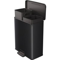 Curver - deco duo bin Mülleimer, Kunststoff, Schwarz, 2 x 26 l von CURVER
