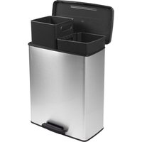 Deco Bin Duo Mülleimer - 26L+ 26L - mit Pedal, metallic - Curver von CURVER