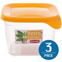 Pojemnik na żywność 'fresh&go' kwadratowy 0,45l /żółty/ transparentny - Curver Pojemnik na żywność 'fresh&go' kwadratowy 0,45l /żółty/ transparentny - Curver von CURVER