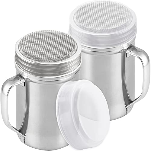 CUSINIUM Großer Puderzuckerstreuer – mit Griff – Zimtstreuer für Kaffee-Bar – feinmaschiger Dredge – 400 ml, 2 Stück | Stil: fein CUSINIUM Großer Puderzuckerstreuer – mit Griff – Zimtstreuer für Kaffee-Bar – feinmaschiger Dredge – 400 ml, 2 Stück | Stil: fein von CUSINIUM