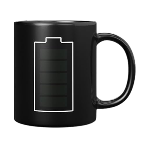 330ML Farbwechsel Keramik Tasse Batterie Herz Thermometer Gehirn Birne Muster Kaffee Tee Tasse Temperatur Farbwechsel Hitzeempfindliche Tasse Thermochrome Kaffee Tee Tasse Geburtstagsgeschenk B von CUSROS