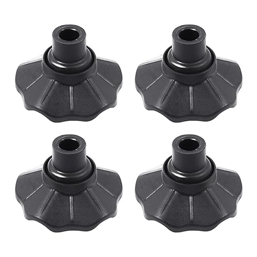 4Pcs Rotating Camping Chair Feet Covers Moon Chair Foot Socks Protectors, Chair Leg End Cover Chair Feet Caps, Moonlight Chair Stool Feet Pad, Camping Chair Leg Floor Protectors black 14mm von CUSROS