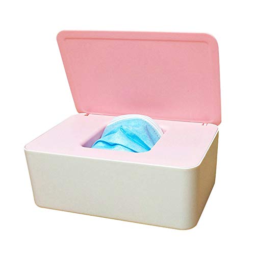 CUSROS Haushalts-Tissue-Box Tissue Holder Servietten-Spender Tissue-Boxen, Staubdichte Feuchttuch-Aufbewahrungsbox Papier-Gewebe-Aufbewahrungs-Organizer-Koffer Rosa Einheitsgröße von CUSROS