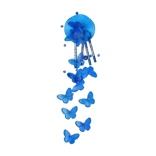CUSROS Mode Schmetterling Wind Glockenspiel Glocke Glück Für Garten Home Outdoor Ornament Geschenk Blau Einheitsgröße von CUSROS