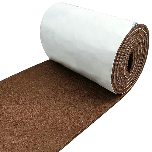 CUSROS Filzstreifenrolle mit selbstklebender Rückseite, Filz-Möbelpolster, Stuhlbein-Bodenschoner, Möbelgleiter, rutschfest, selbstklebend, schneidbar, Filzstreifen, Bodengreifer, Braun, 1 m von CUSROS