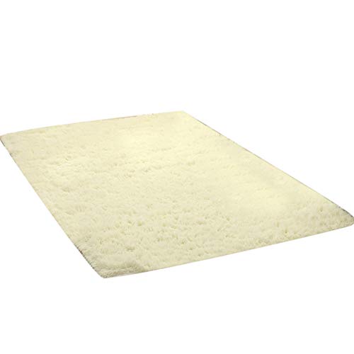 Fußmatte für drinnen und draußen, warmer, ultraweicher Wohnzimmerteppich, zotteliger Teppich für den täglichen Gebrauch, Beige, 50 x 120 cm von CUSROS