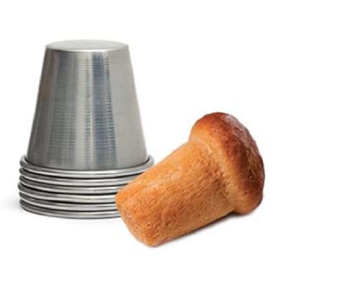 CUSTOM PRINT SHOPPING 15 Formen Baba aus Aluminium Kuchenformen in Form eines Babas, Größe 7 x 8 cm, Packung mit (15 Stück) von CUSTOM PRINT SHOPPING