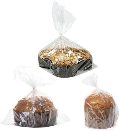 CUSTOM PRINT SHOPPING 20 Polypropylen-Beutel, transparent und glänzend, verschließbar, 33 x 50 cm, für Süßigkeiten, Colomba, Panettone oder Pandoro bis 1 kg von CUSTOM PRINT SHOPPING