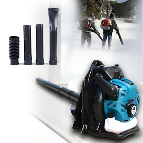 CUTANGELAR 125cc 4-Takt Benzin Laubbläser, Starker Luftstrom Und Geringer Verbrauch, Kabelloser Laubbläser Ideal Für Gartenpflege Und Straßenreinigung.(Blue) von CUTANGELAR