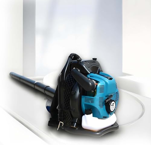 CUTANGELAR 125cc 4-Takt Benzin Rucksack Laubbläser, Verstellbarer Kabelloser Garten Laubbläser, Geeignet Zum Blasen Von Gras, St-AUB Und Zur Schneebeseitigung.(Blue) von CUTANGELAR