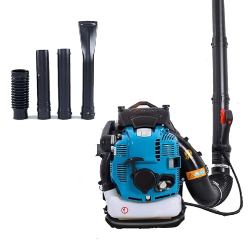 CUTANGELAR 125cc 4-Takt Rucksack Laubbläser Leichtes 9.5kg Design, 12PS Leistung, Geringer Verbrauch, Großes Luftvolumen Für Schnelles Entfernen Von Laub, Grasschnitt Und Schnee.(Blue) von CUTANGELAR