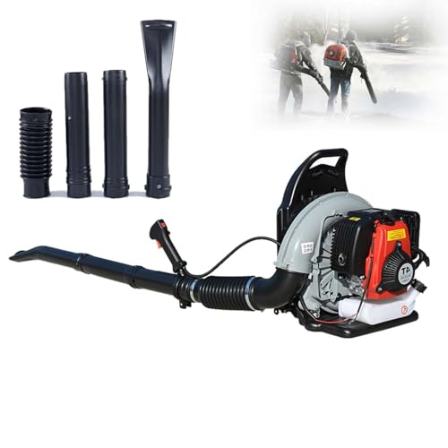 CUTANGELAR 125cc 4-Takt Rucksack Laubbläser Leichtes 9.5kg Design, 12PS Leistung, Geringer Verbrauch, Großes Luftvolumen Für Schnelles Entfernen Von Laub, Grasschnitt Und Schnee.(Red) von CUTANGELAR