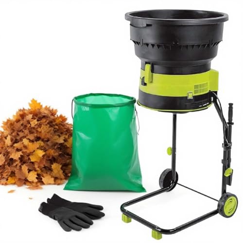 CUTANGELAR 2500 W elektrischer Laubhäcksler, messerlose Technologie für sicheres Häckseln, 8000 U/min schnelle Gartenabfallzerkleinerung, ideal für Kompost und Gartenreinigung(50mxpowercord) von CUTANGELAR