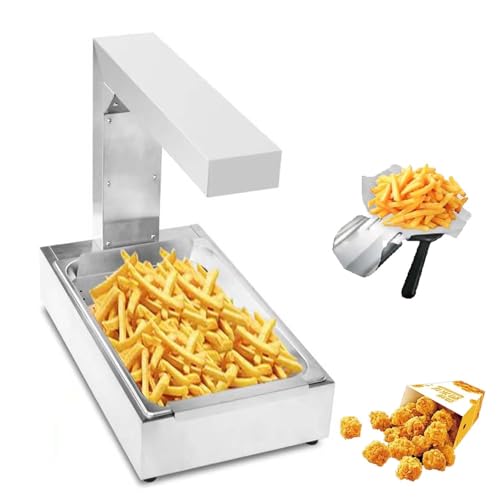 CUTANGELAR Beheizter Pommes-Wärmeschrank (1000 W) – Gewerblicher Theken-Wärmeschrank mit Abtropffläche, lebensmittelechter Edelstahl 304 (79,5 × 44,5 × 21 cm) von CUTANGELAR
