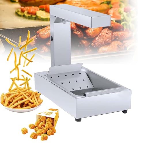 CUTANGELAR Buffet-Wärmeschrank (1000 W) – Pommes-Frites-Wärmer aus Edelstahl mit Wärmelampe für frittierte Pommes Frites und frittierte Hähnchen (795 × 445 × 210 mm) von CUTANGELAR