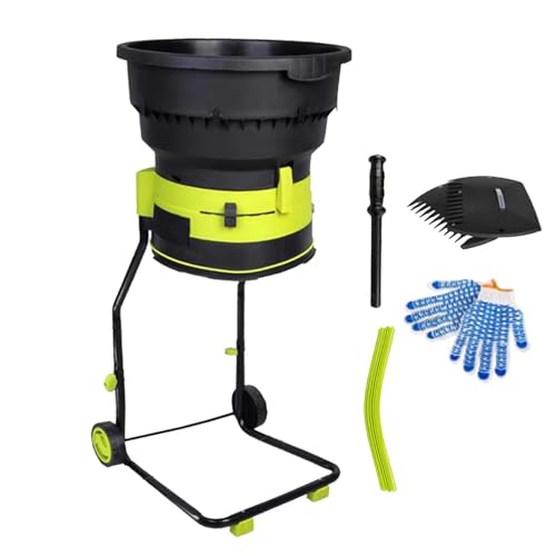 CUTANGELAR Elektrischer Gartenabfallzerkleinerer, messerlos, 2500-W-Laubzerkleinerer mit 54 cm breitem Einfülltrichter, schnelle(20mxpowercord) von CUTANGELAR